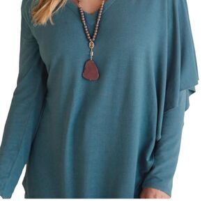 Soft Surroundings Madeline Tunic Legion Blue size XL